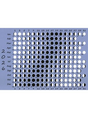 CALENDAR FAZELE LUNII 2026 (CARTE POȘTALĂ)
