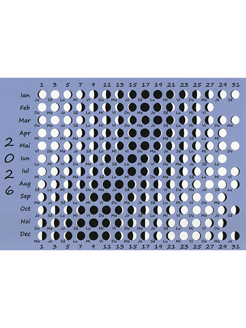 CALENDAR FAZELE LUNII 2026 (CARTE POȘTALĂ)