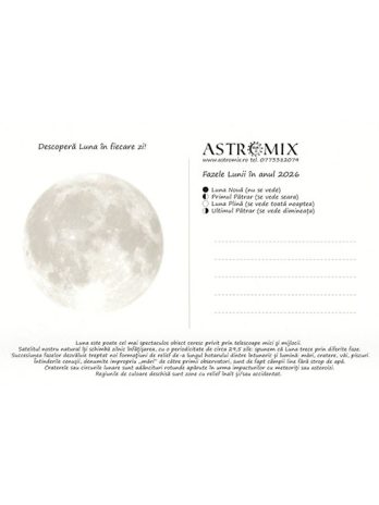 CALENDAR FAZELE LUNII 2026 (CARTE POȘTALĂ)