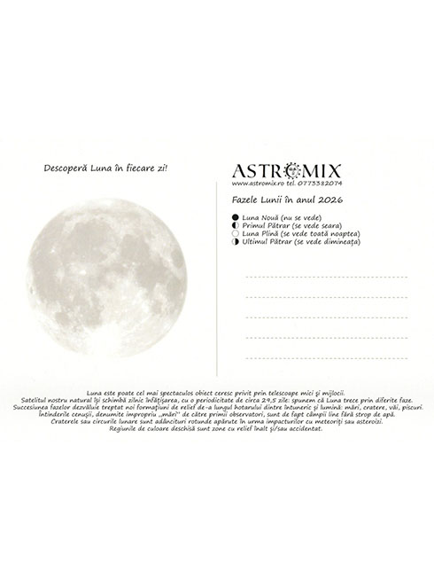 CALENDAR FAZELE LUNII 2026 (CARTE POȘTALĂ) - imagine 2